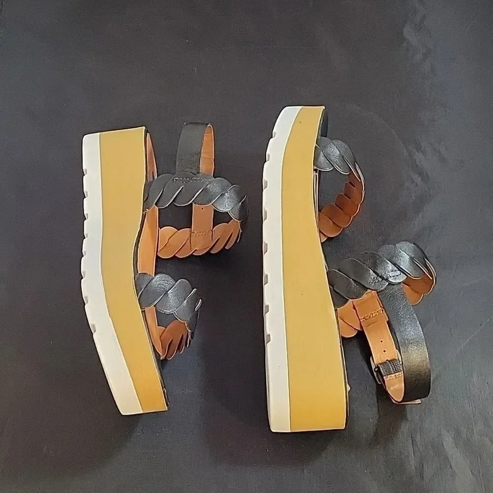 BRAND NEW LUCKY BRAND VELLENORA PLATFORM WEDGE SANDAL